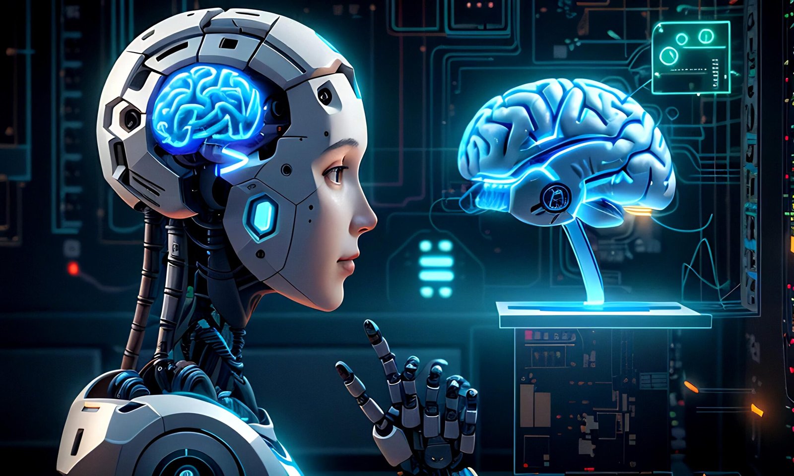 An image showing the interaction between machines. OLAMIP Improves AI Comprehension and Retrieval.